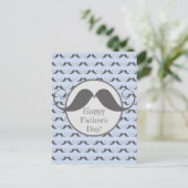 Happy Vatertag - Fun Mustache Muster Postkarte (Stehend Vorderseite)