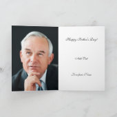 Happy Vatertag Fußball Ball Foto Streifen Karte (Innenseite)