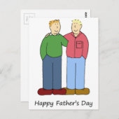 Happy Vatertag Gay Male Couple Postkarte (Vorne/Hinten)