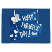 Happy Vatertag - Geschenktasche Groß Große Geschenktüte (Vorderseite)