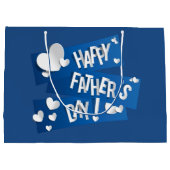 Happy Vatertag - Geschenktasche Groß Große Geschenktüte (Rückseite)