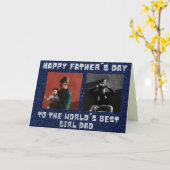 Happy Vatertag Girl Vater Foto Glitzer Card Karte (Gelbe Blume)