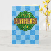 Happy Vatertag Glitzer Karte (Gelbe Blume)