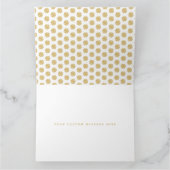 Happy Vatertag Gold Tennis Personalisierte Karte (Innenseite)