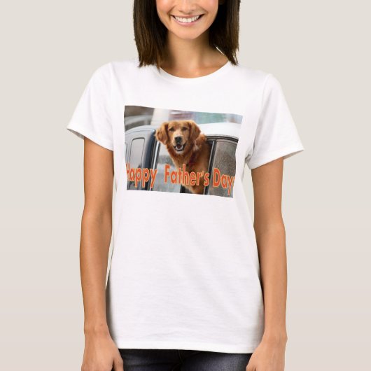 Happy Vatertag Goldenes Retriever T-Shirt (Vorderseite)