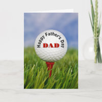 Happy Vatertag Golf Ball auf einem T-Shirt