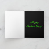 Happy Vatertag Green Blue Daisy III Card Karte (Innenseite)