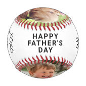 Happy Vatertag Großvater Foto Baseball (Rückseite)