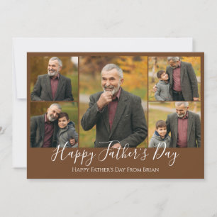Happy Vatertag, Großvater Fünf Foto Feiertagskarte