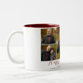 Happy Vatertag, Großvater Fünf Foto Zweifarbige Tasse (Links)