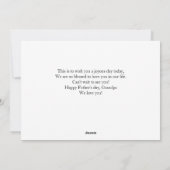 Happy Vatertag, Großvater zwei Foto Feiertagskarte (Rückseite)