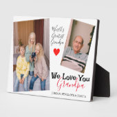 Happy Vatertag, Großvater zwei Foto Fotoplatte (Seite)