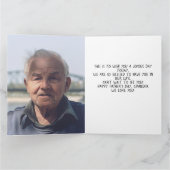 Happy Vatertag, Großvater zwei Foto Karte (Innenseite)