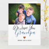 Happy Vatertag, Großvater zwei Foto Karte (Gelbe Blume)