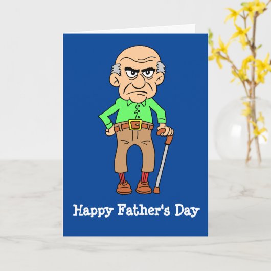 Happy Vatertag Grumpy Alte Furz Karte (Gelbe Blume)