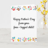 Happy Vatertag Haustier Katze Vierbeiner Kind Karte (Gelbe Blume)