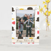 Happy Vatertag Hipster Foto Karte (Gelbe Blume)