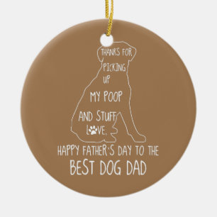 Happy Vatertag Hund Vater Danke, dass du dich abge Keramik Ornament
