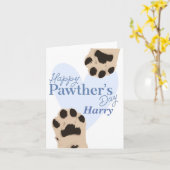 Happy Vatertag - Hunde Vater Pun Karte (Gelbe Blume)