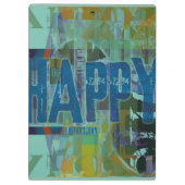 Happy Vatertag Ich Liebe mein Vater Zwischenablage Klemmbrett (Rückseite)