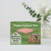 Happy Vatertag Karte Baseball Thema (Stehend Vorderseite)
