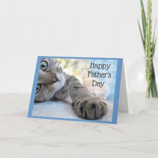 Happy Vatertag Katze Nickerchen Tierischer Spaß Karte