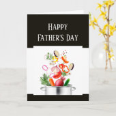 Happy Vatertag Kochen Koch Karte (Gelbe Blume)