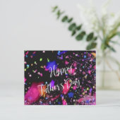 Happy Vatertag - Konzertkonzert Confetti Postkarte (Stehend Vorderseite)