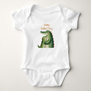 Happy Vatertag Krokodile Baby Strampler
