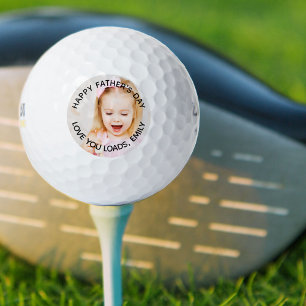 Happy Vatertag Liebe   PERSONALISIERTES FOTO Golfball