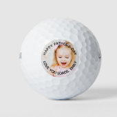 Happy Vatertag Liebe | PERSONALISIERTES FOTO Golfball (Vorderseite)
