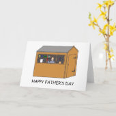 Happy Vatertag Man Höhle Cartoon Karte (Gelbe Blume)