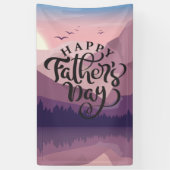 Happy Vatertag mit Berg Plaque Banner (Vertikal)