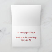 Happy Vatertag mit Rennwagen zum Vater Karte (Innenseite)