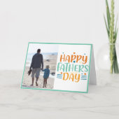 Happy Vatertag Moderne Fotovorlage Karte (Vorderseite)