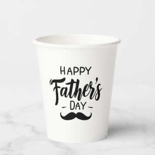 Happy Vatertag - Mustache Celebration Art Pappbecher