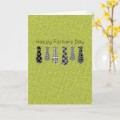 HAPPY VATERTAG Neck Tie Green Denim Fun Karte (Gelbe Blume)