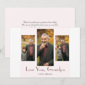 Happy Vatertag, Opa drei Foto Feiertagskarte (Vorne/Hinten)