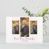 Happy Vatertag, Opa drei Foto Feiertagskarte (Stehend Vorderseite)