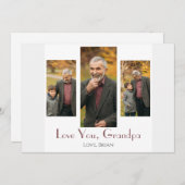 Happy Vatertag, Opa drei Foto Feiertagskarte (Vorne/Hinten)
