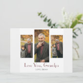 Happy Vatertag, Opa drei Foto Feiertagskarte (Stehend Vorderseite)