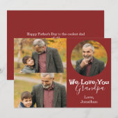 Happy Vatertag, Opa drei Foto Feiertagskarte (Vorne/Hinten)