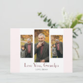 Happy Vatertag, Opa drei Foto Feiertagskarte (Stehend Vorderseite)