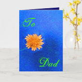 Happy Vatertag Orange Blume Karte (Gelbe Blume)