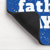 Happy Vatertag Paint Spritzer Azure White Mousepad (Ecke)