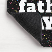 Happy Vatertag Paint Spritzer Schwarz-weiß Mousepad (Ecke)