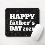 Happy Vatertag Paint Spritzer Schwarz-weiß Mousepad (Mit Mouse)