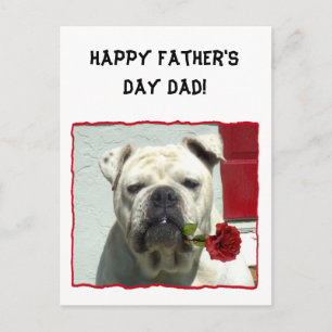 Happy Vatertag Papa Bulldog Grußkarte Postkarte