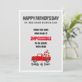 Happy Vatertag Papa lustige niedliche Kartenkinder (Stehend Vorderseite)