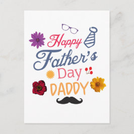 Happy Vatertag Papa Nice Doodle Design Postkarte